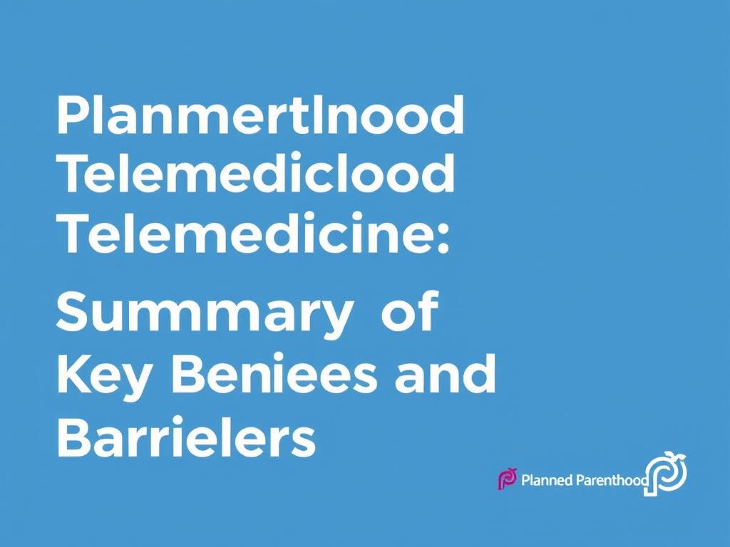 lanned parenthood telemedicine Summary of Key Benefits and Barriers фото